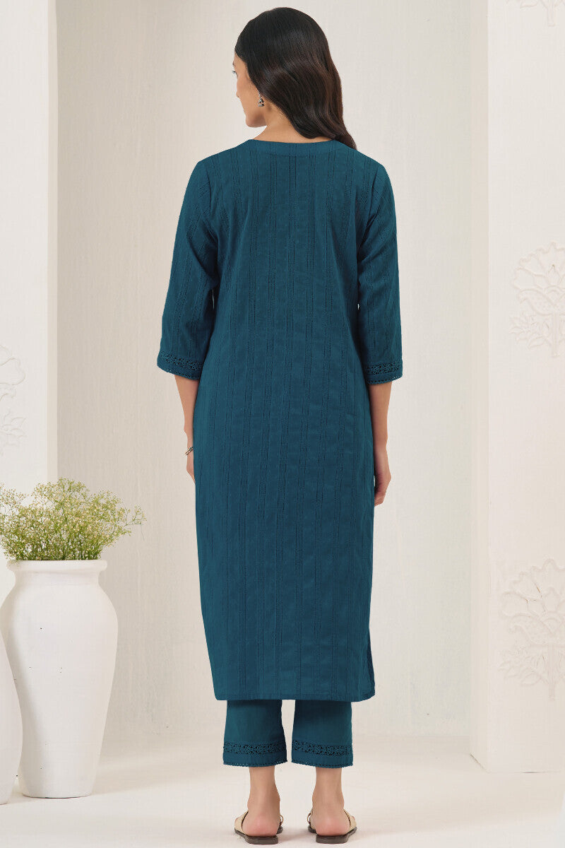 Roza Seher Cobalt Blue Kurta
