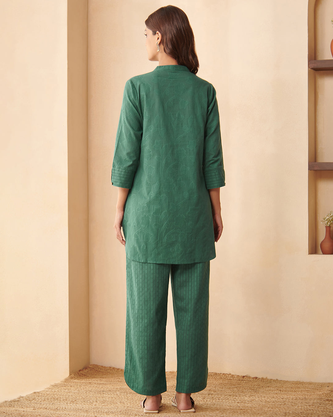 Roza Amira Teal Green Co-Ord Set
