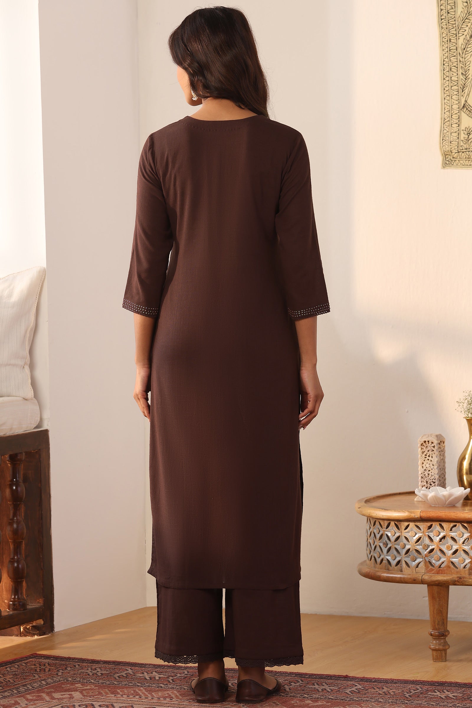 Roza Azaira Brown Kurta