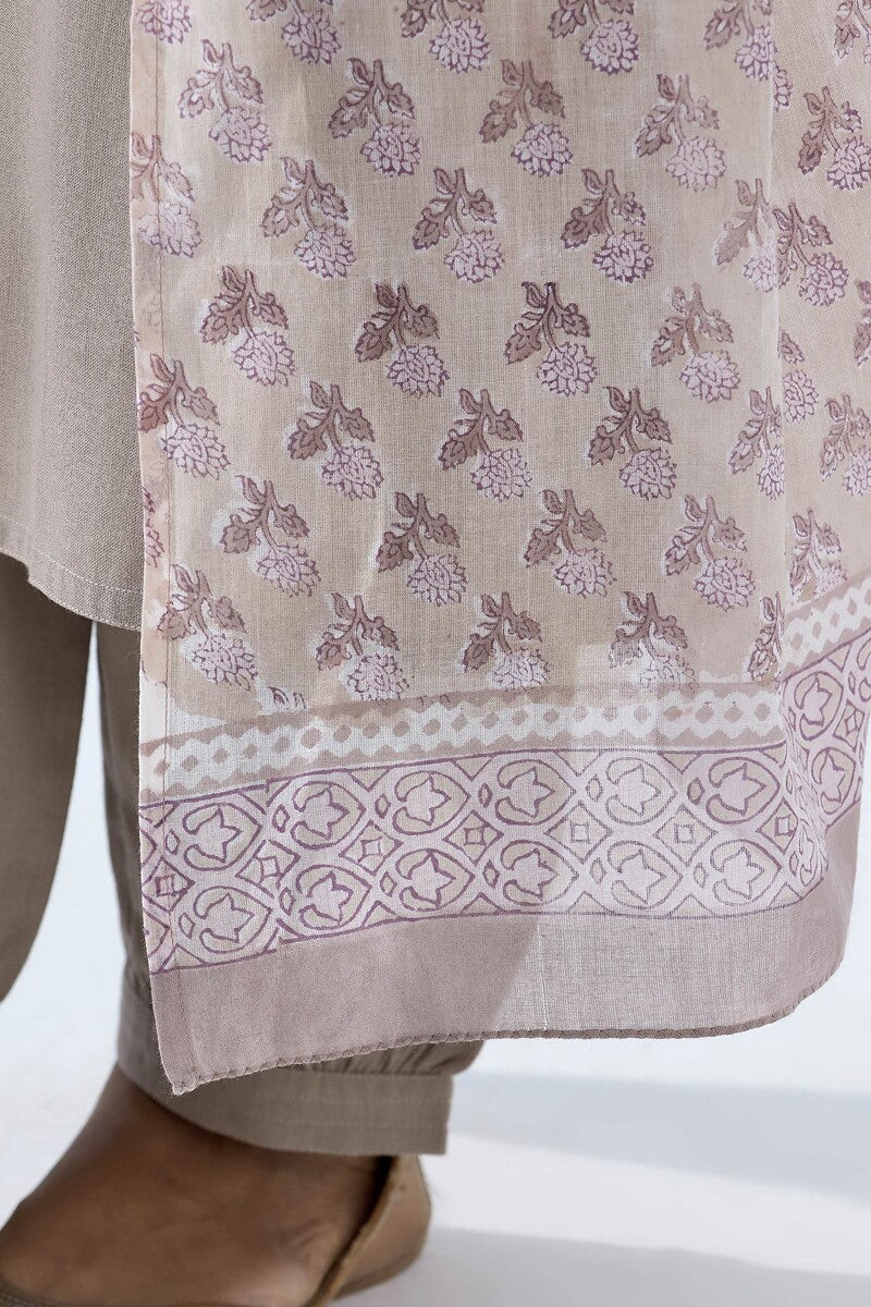 Nasrine Rehmat Beige Sanganeri Dupatta
