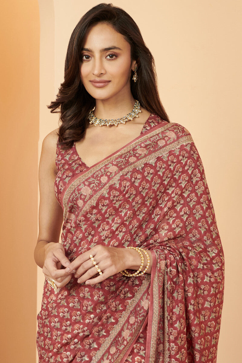 Nasrine Faizah Sanganeri Saree