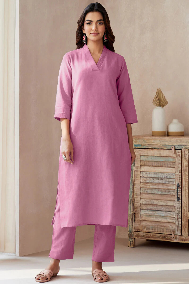 Roza Seher Flamingo Pink Kurta