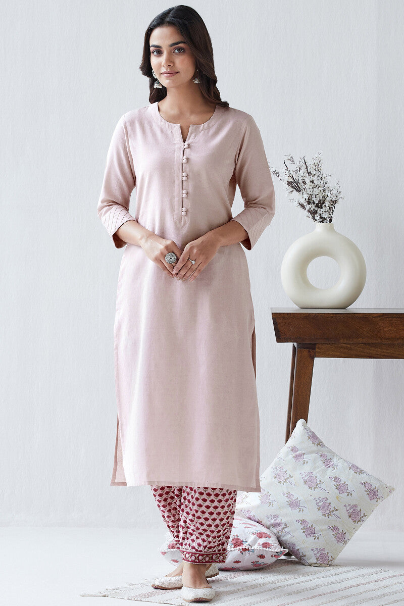 Nasrine Rehmat Light Pink Handloom Kurta