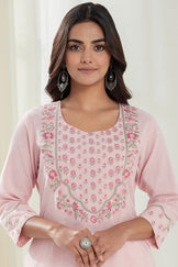Naadirah Jia Pink Handloom Kurta