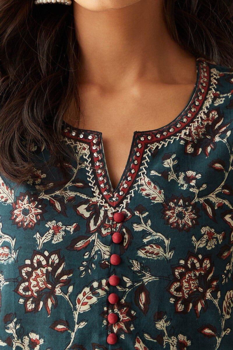 Sehra Zoya Bagru Kurta