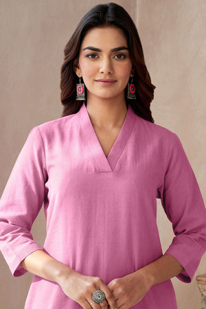 Roza Seher Flamingo Pink Kurta