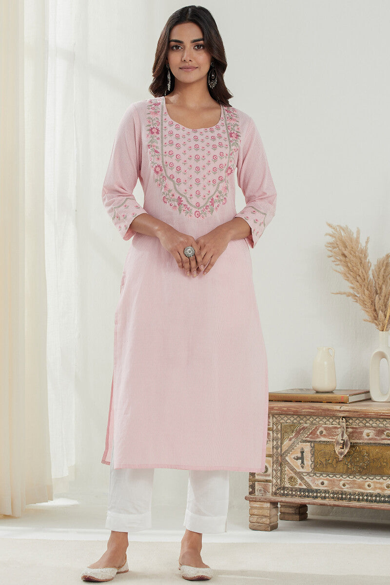 Naadirah Jia Pink Handloom Kurta
