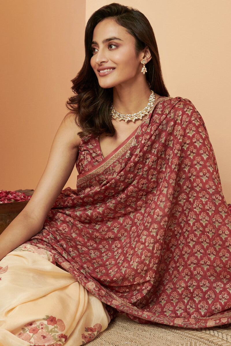 Nasrine Faizah Sanganeri Saree