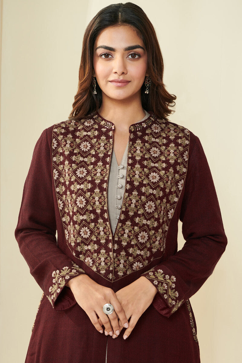 Naadirah Layla Faux Wool Handloom Jacket
