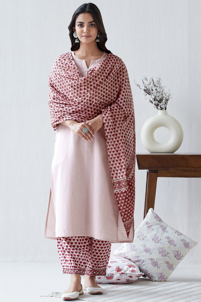 Nasrine Rehmat Light Pink Handloom Kurta