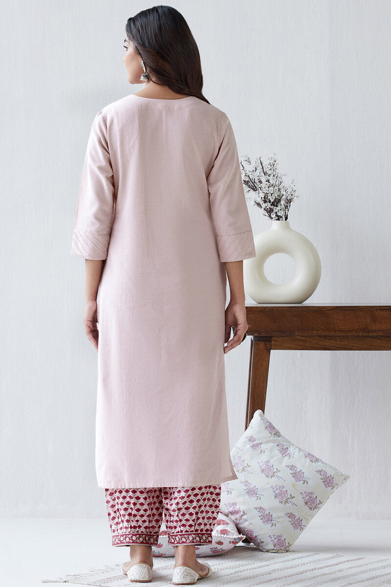 Nasrine Rehmat Light Pink Handloom Kurta