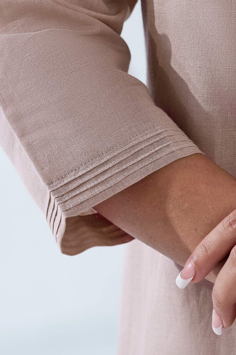 Naadirah Zoya Pink Cotton Linen Kurta
