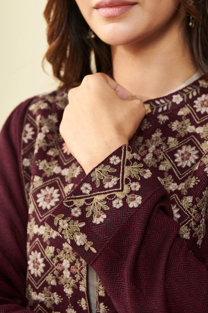Naadirah Layla Faux Wool Handloom Jacket