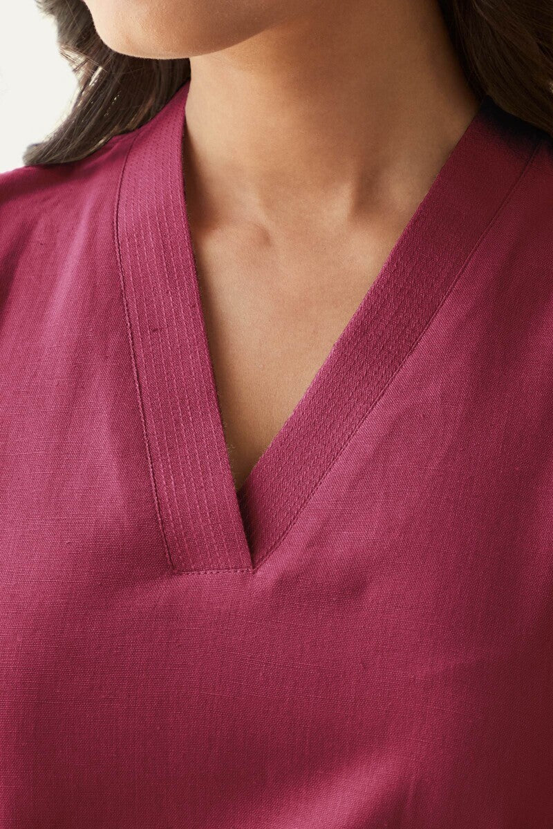 Roza Seher Carmine Pink Kurta