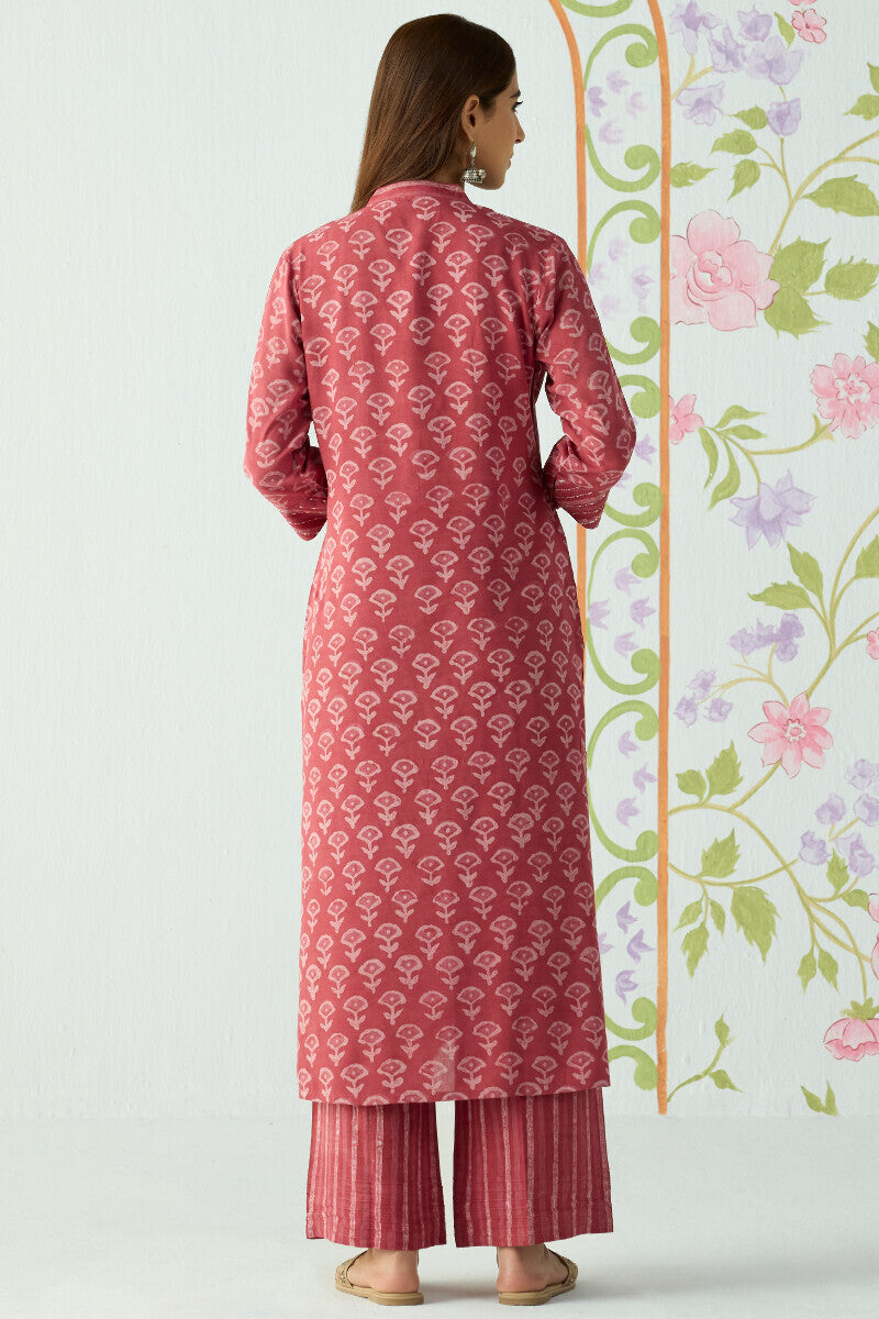 Sehra Zarah Pink Dabu Kurta