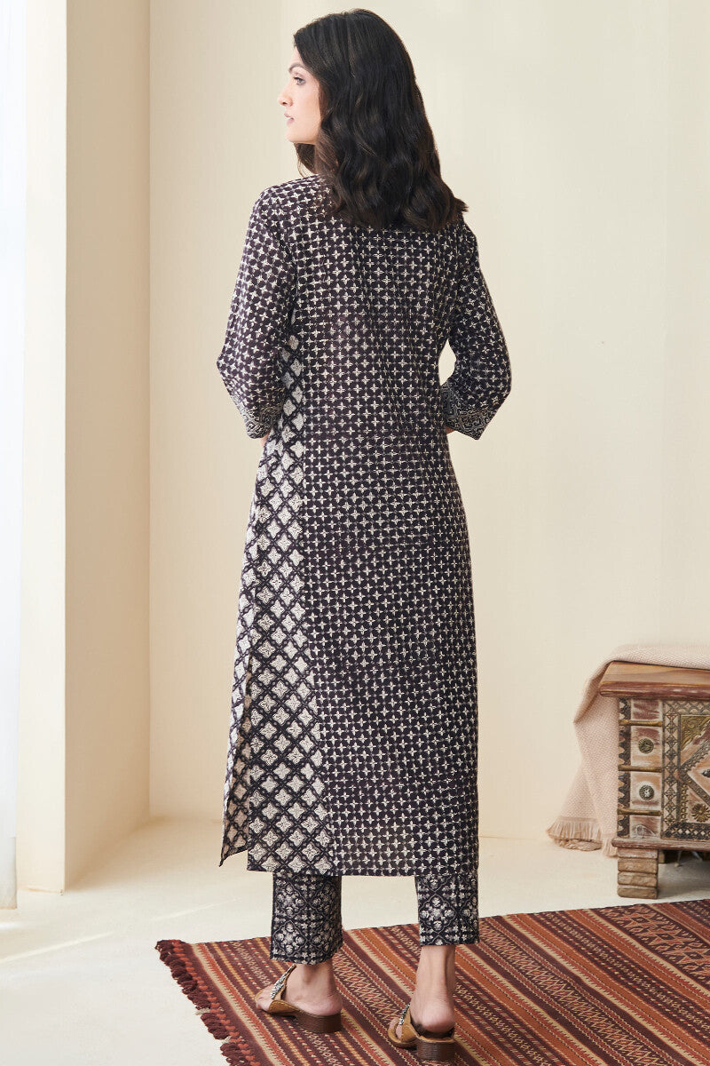 Sehra Siya Bagru Kurta