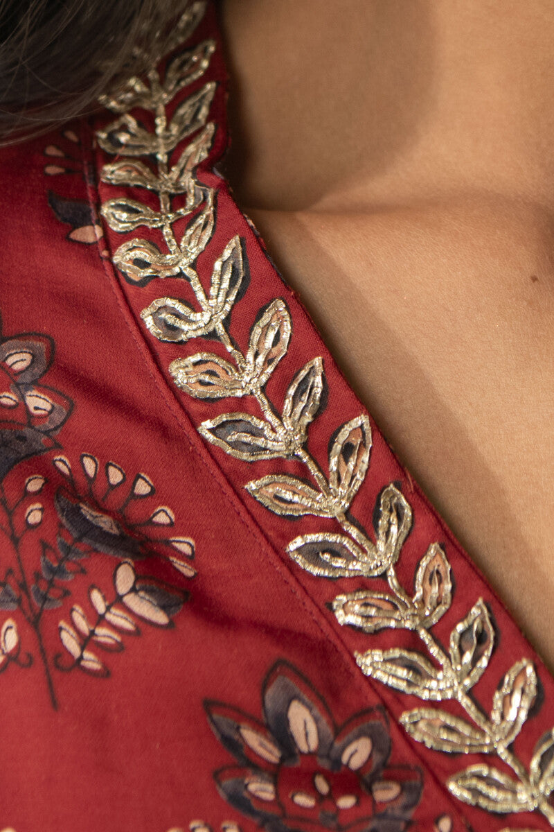 Zubeida Jahanzeb Ajrak Modal Kurta
