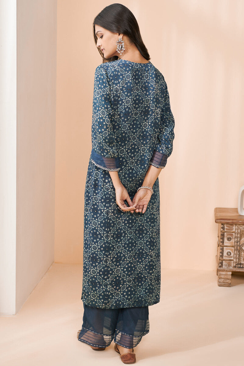 Sehra Shabnam Ajrak Modal Kurta