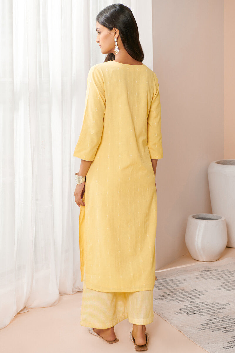 Gauhar Nadia Yellow Handloom Kurta