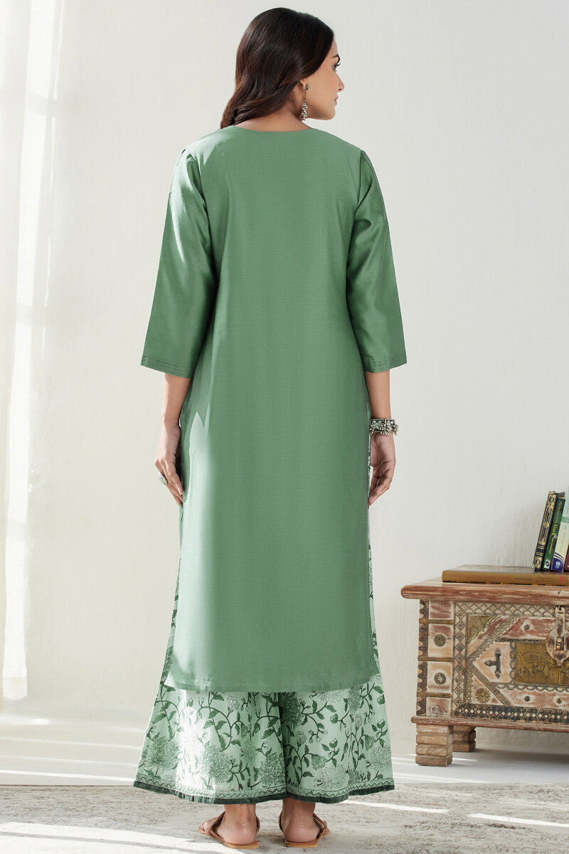 Gauhar Maira Green Chanderi Kurta