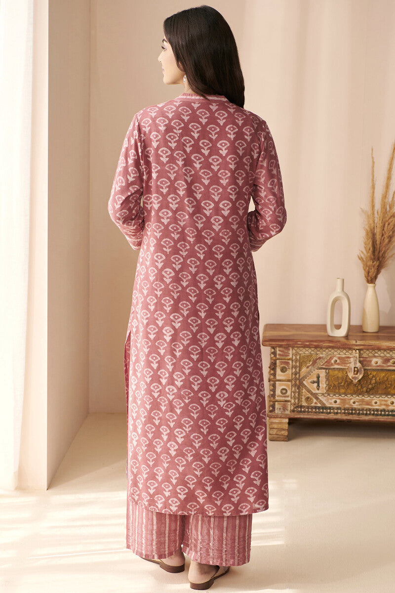 Sehra Zarah Pink Dabu Kurta