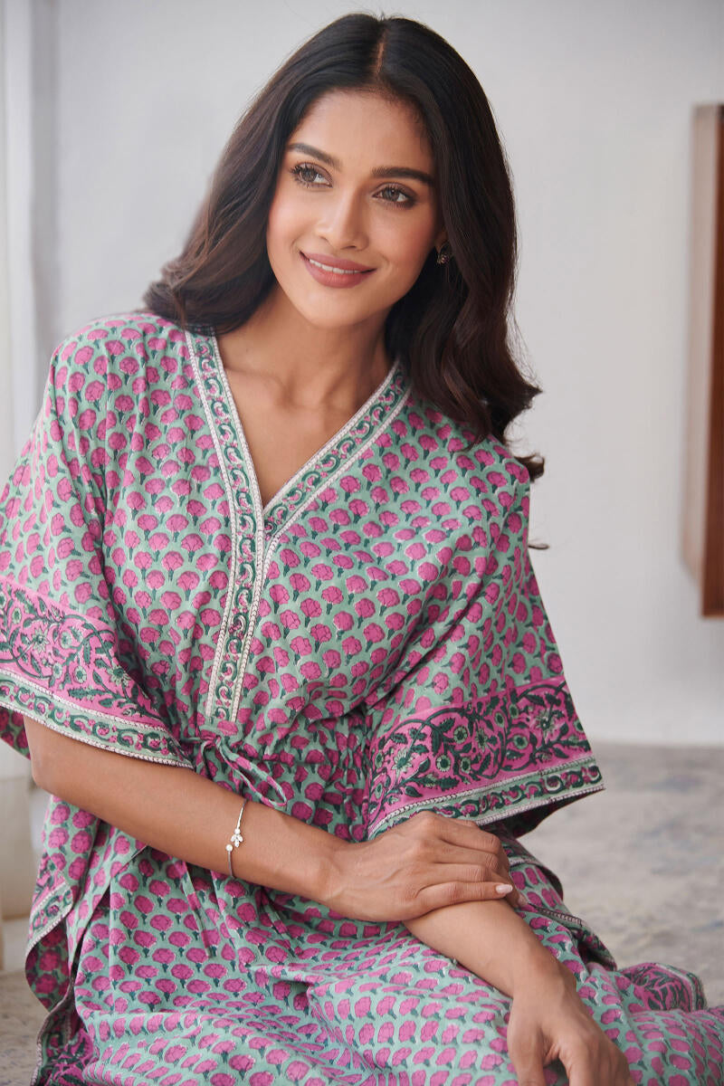 Roza Zeenat Sanganeri Kaftan