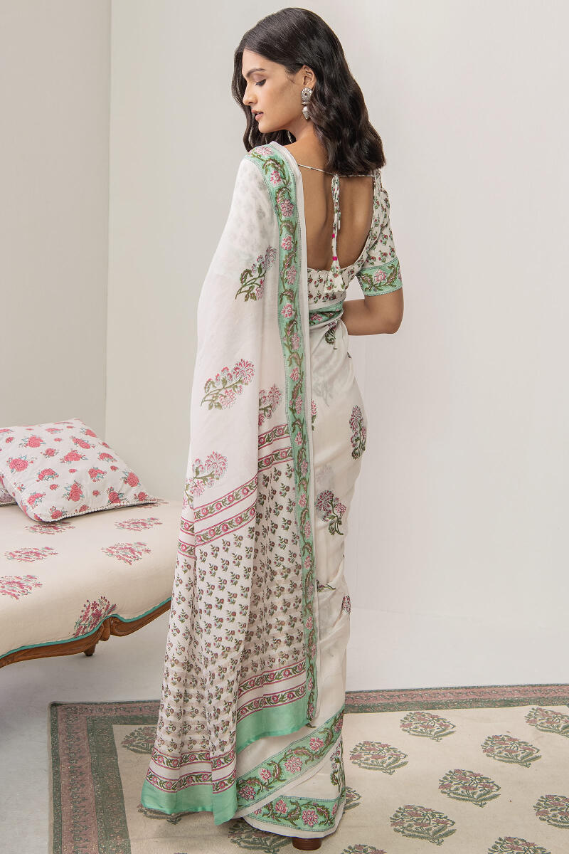 Nasrine Aiza Chanderi Sanganeri Saree