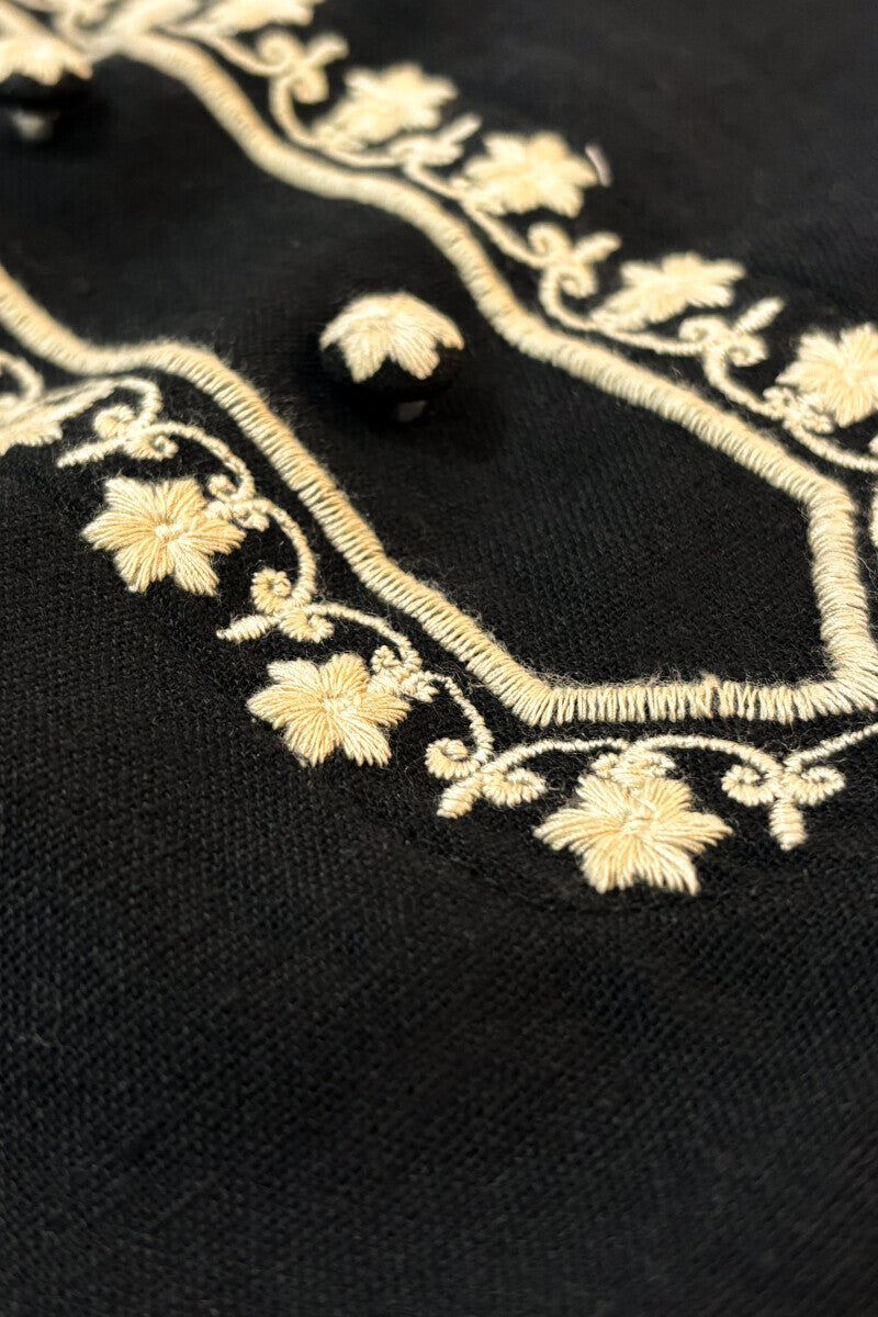 Mirza Jannat Black Kurta