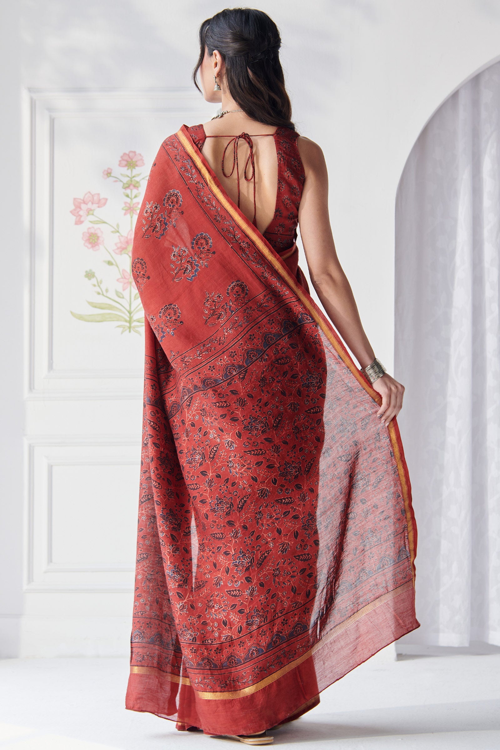 Sehra Zaria Ajrak Saree