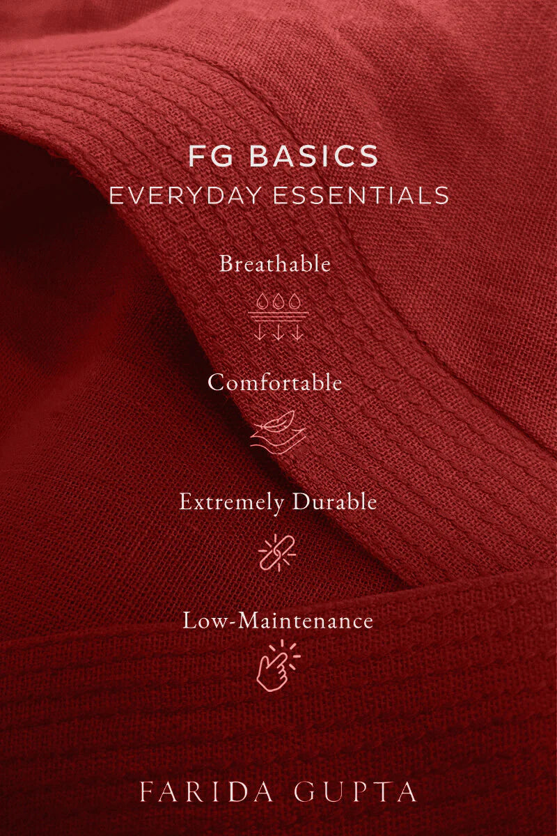 Surplus: Roza Zoya Brick Red Kurta