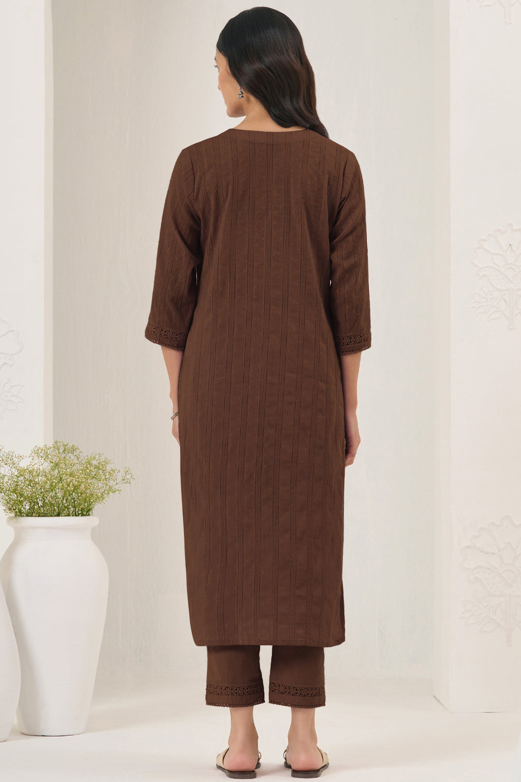 Roza Seher Brown Kurta