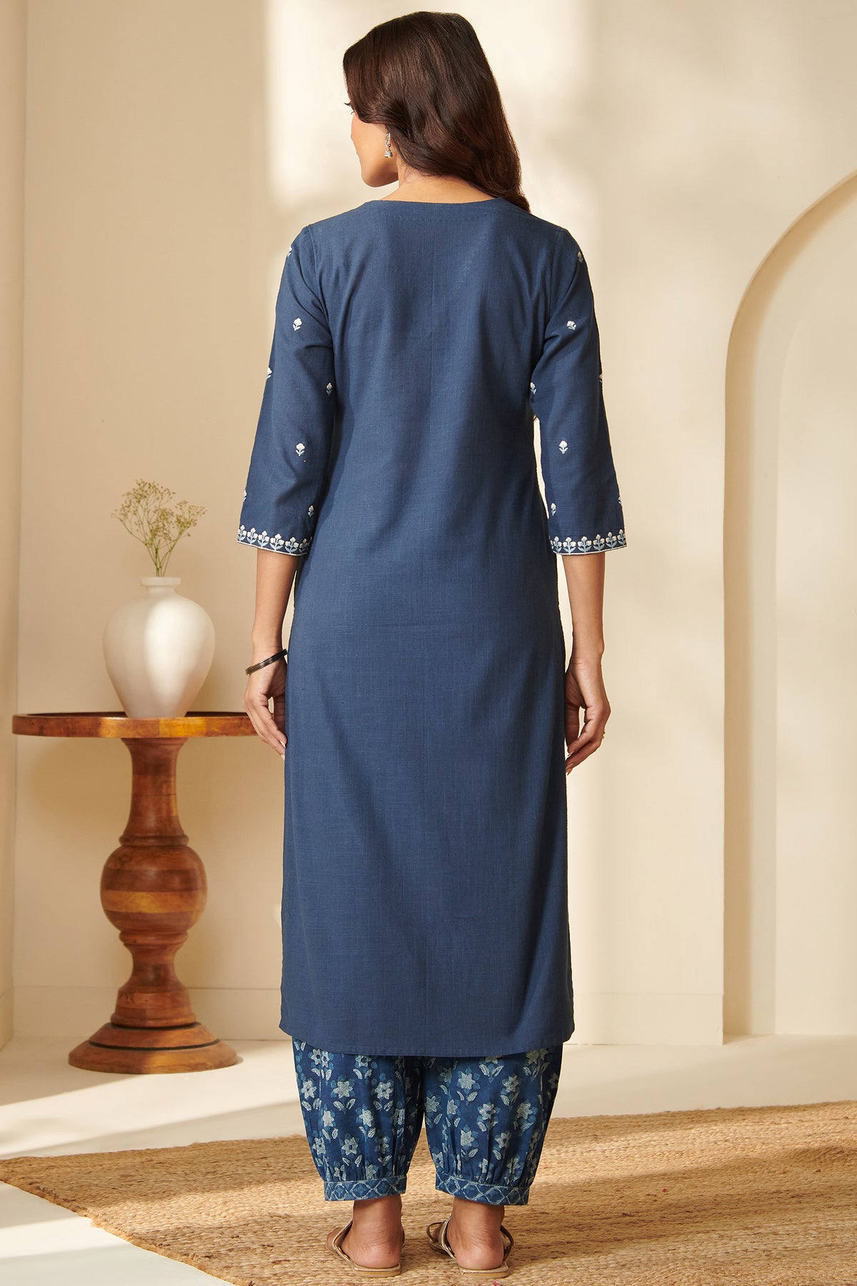 Mehraab Nihad Midnight Blue Kurta