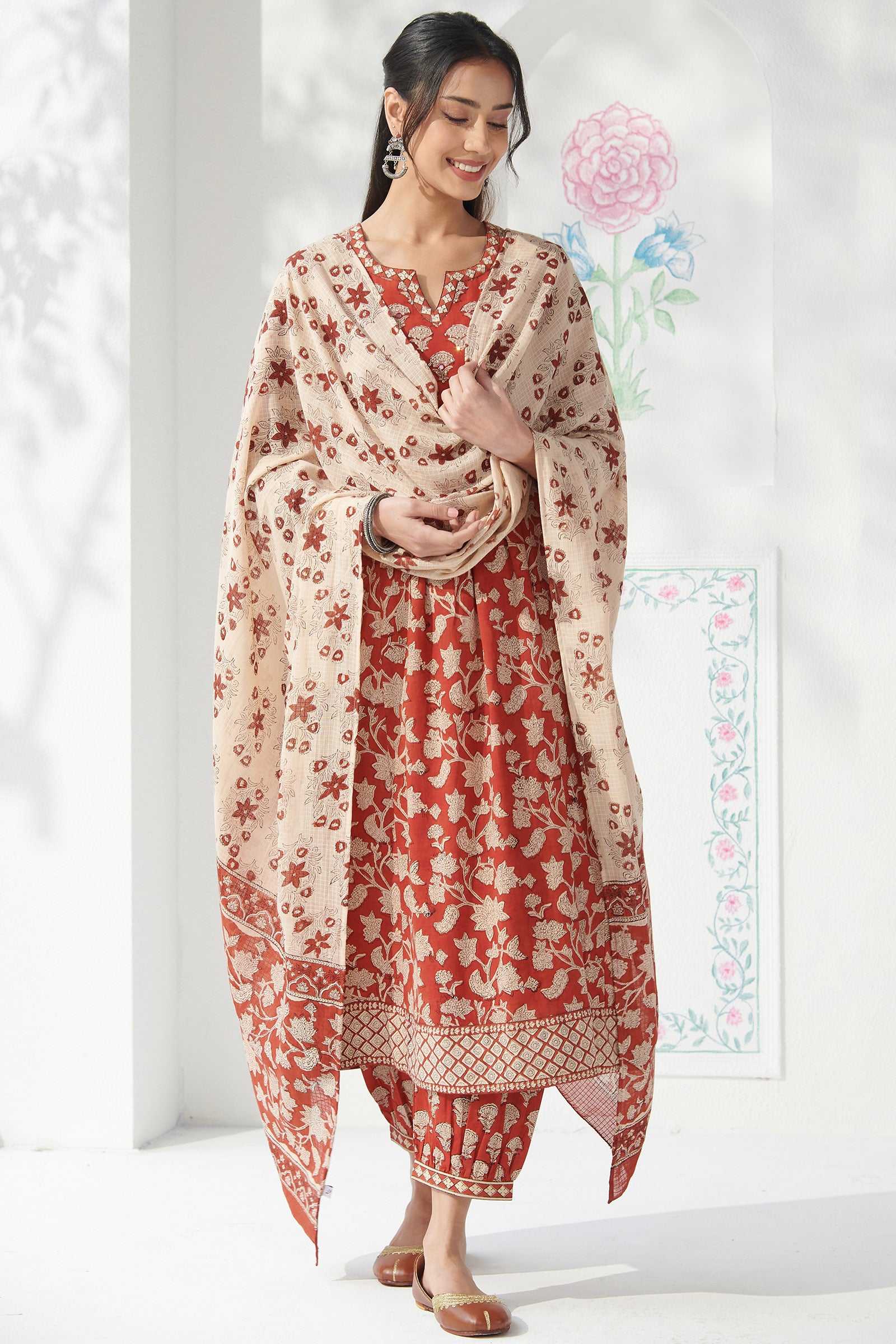 Sehra Sara Bagru Kurta