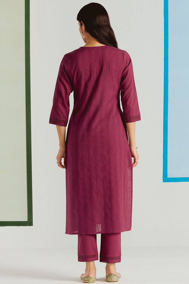 Roza Sehr Rose Pink Kurta