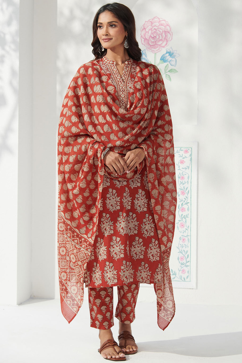 Sehra Fazeen Bagru Kurta