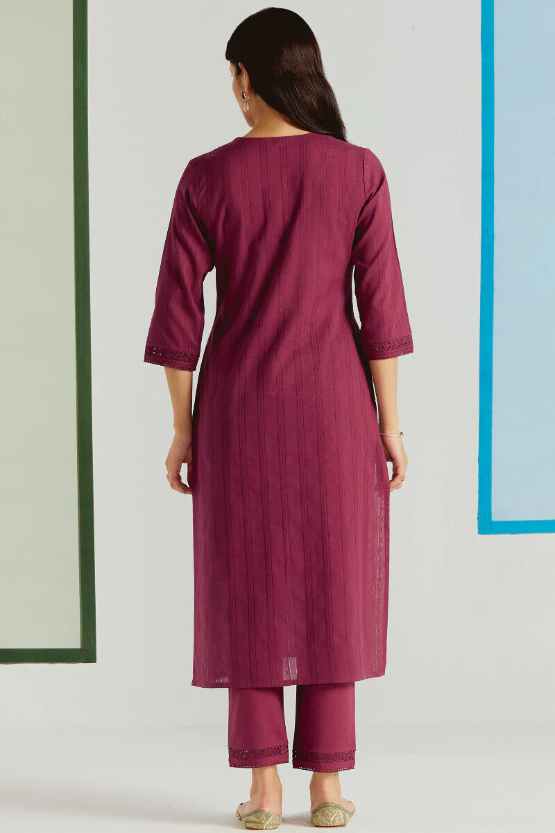 Surplus: Roza Sehr Rose Pink Kurta