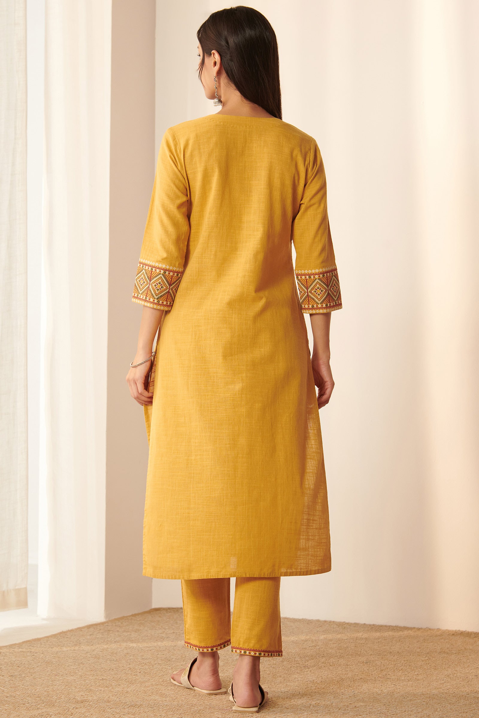 Mehraab Suhana Mustard Kurta