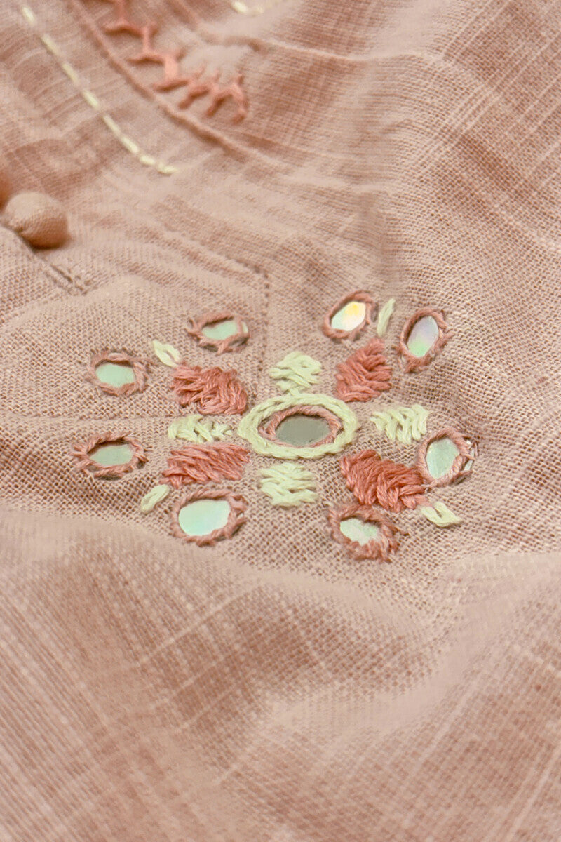 Kashida Kiara Pink Kurta
