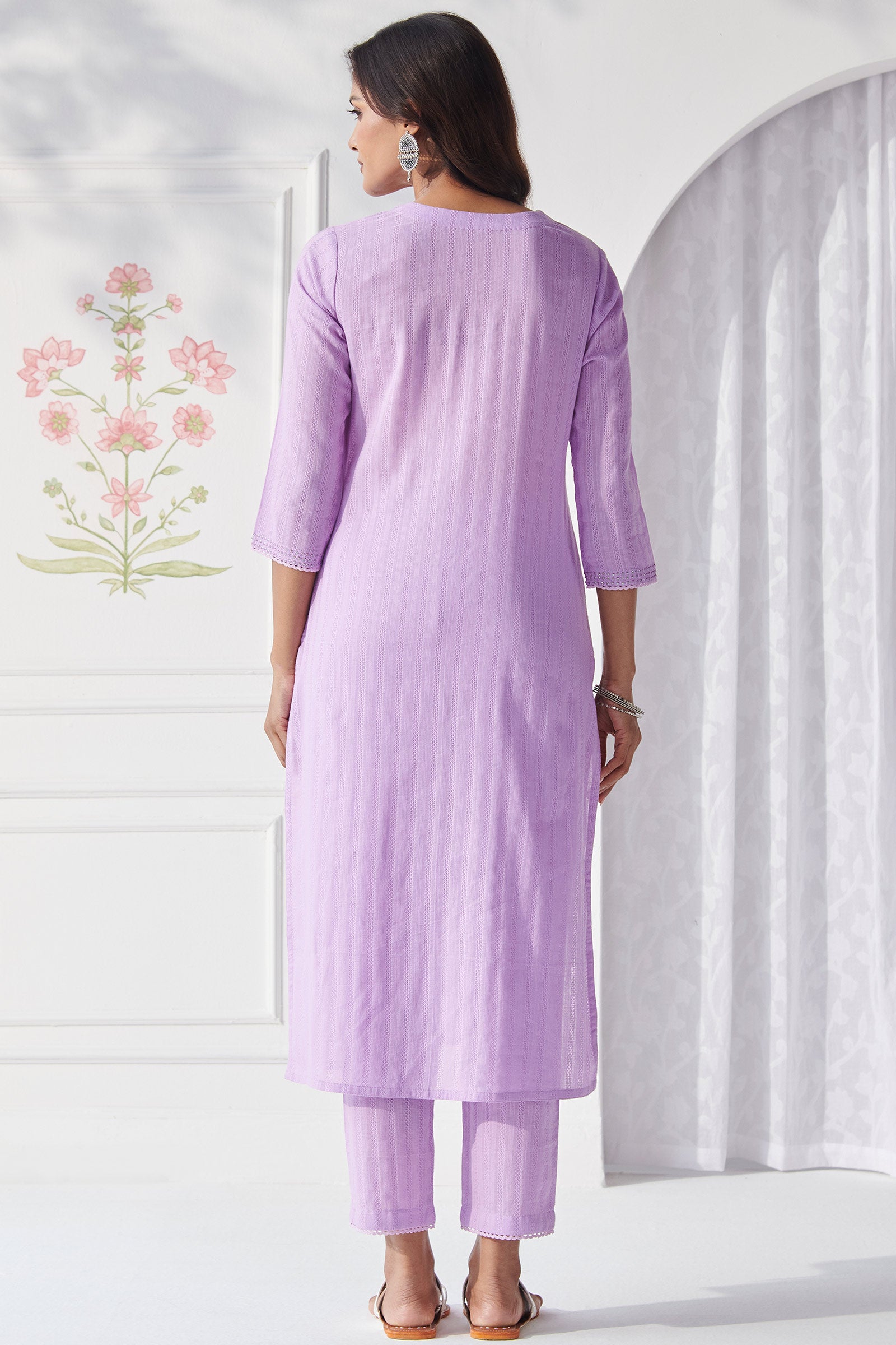 Surplus: Roza Rumi Purple Kurta