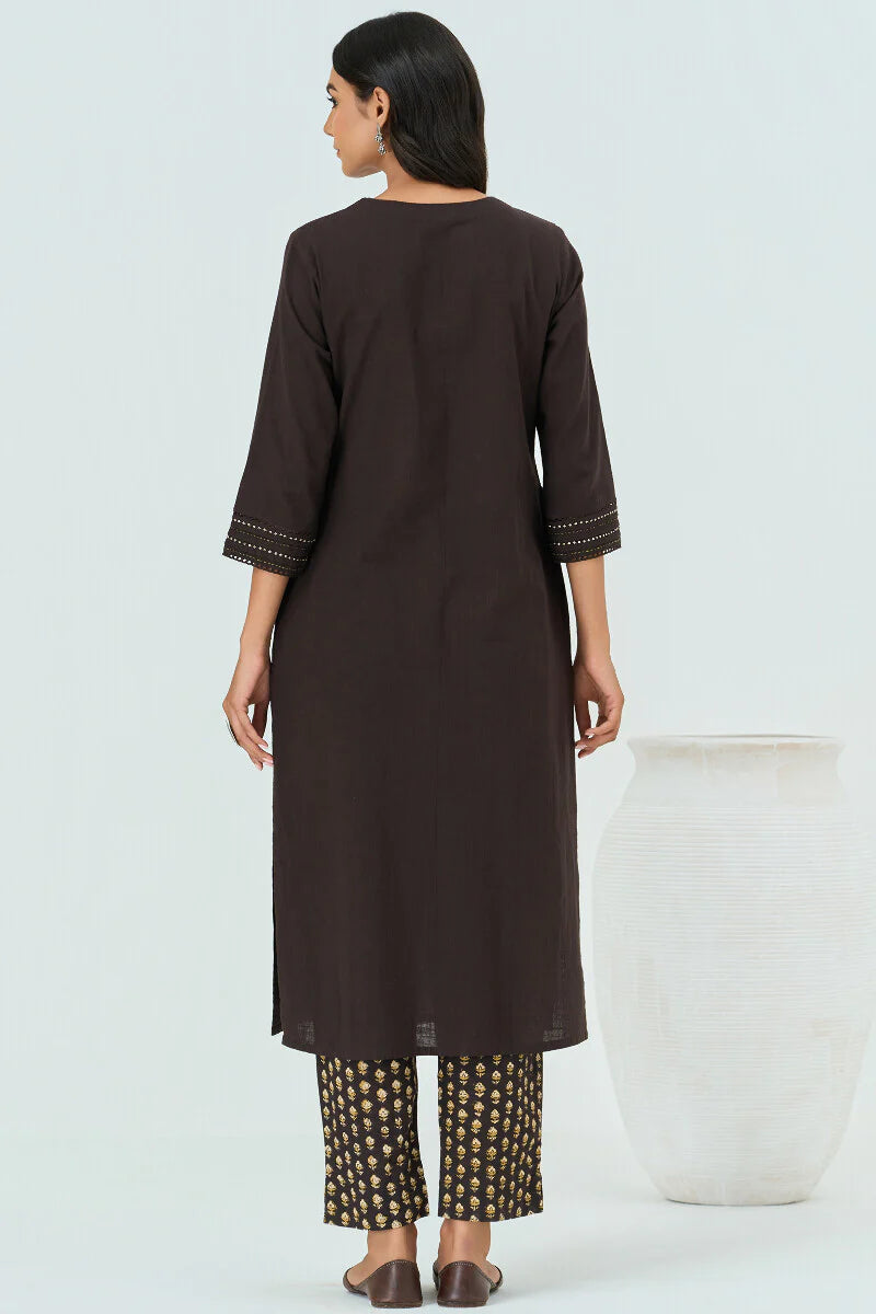 Surplus: Roza Seerat Black Kurta