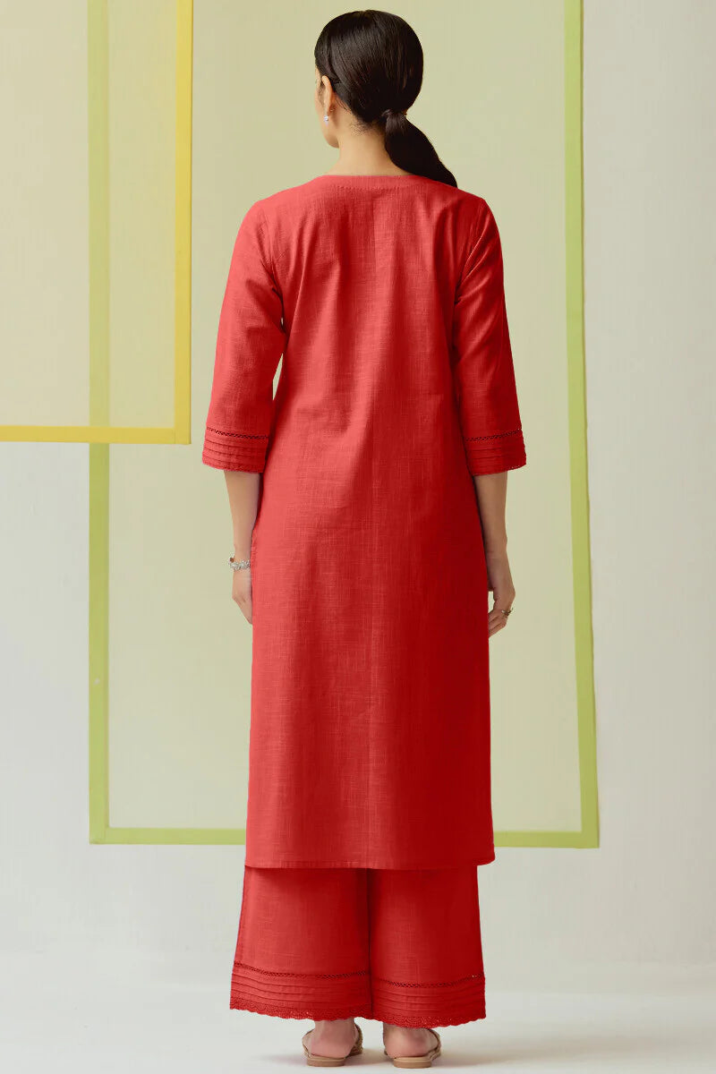 Surplus: Roza Seerat Red Kurta