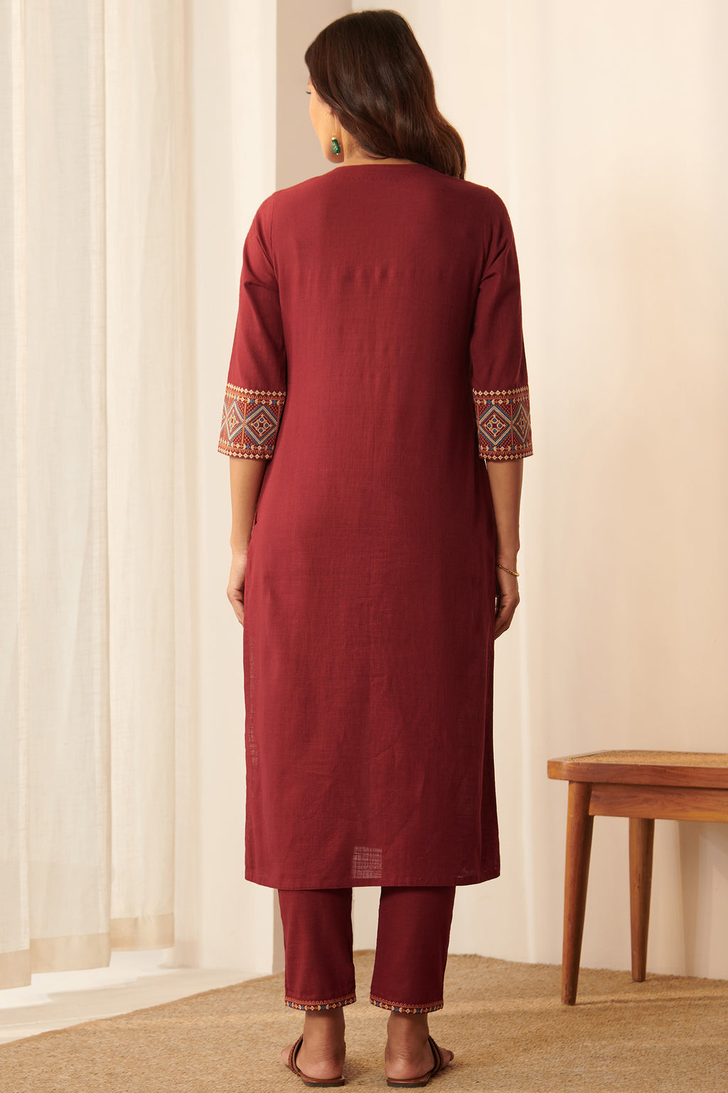 Mehraab Aahana Maroon Kurta
