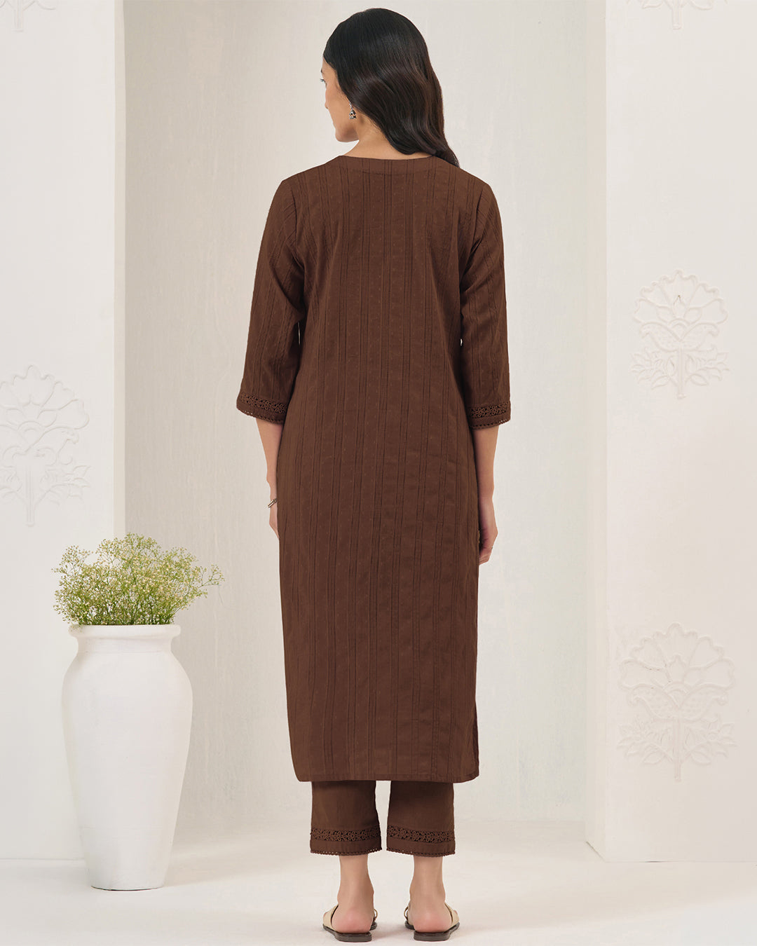 Roza Seher Brown Kurta