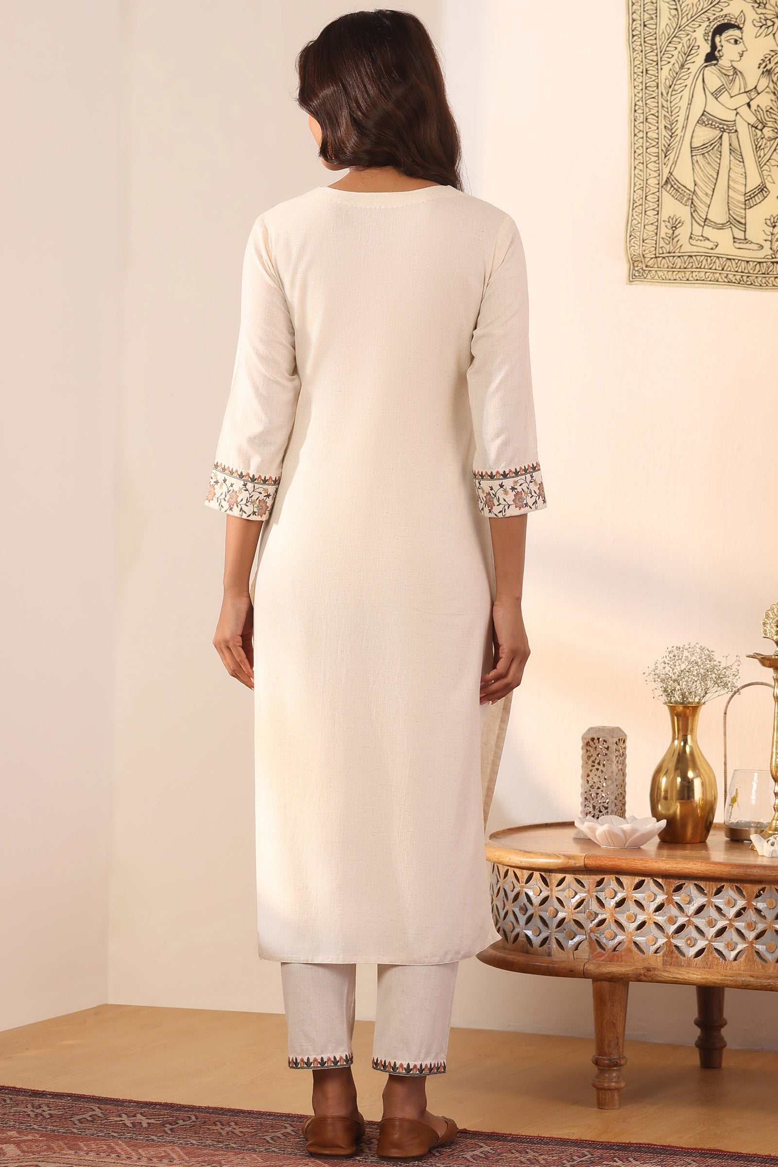 Mehraab Naureen Off White Kurta