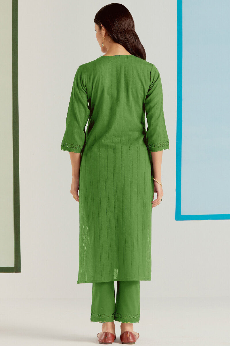 Roza Sehr Leaf Green Kurta