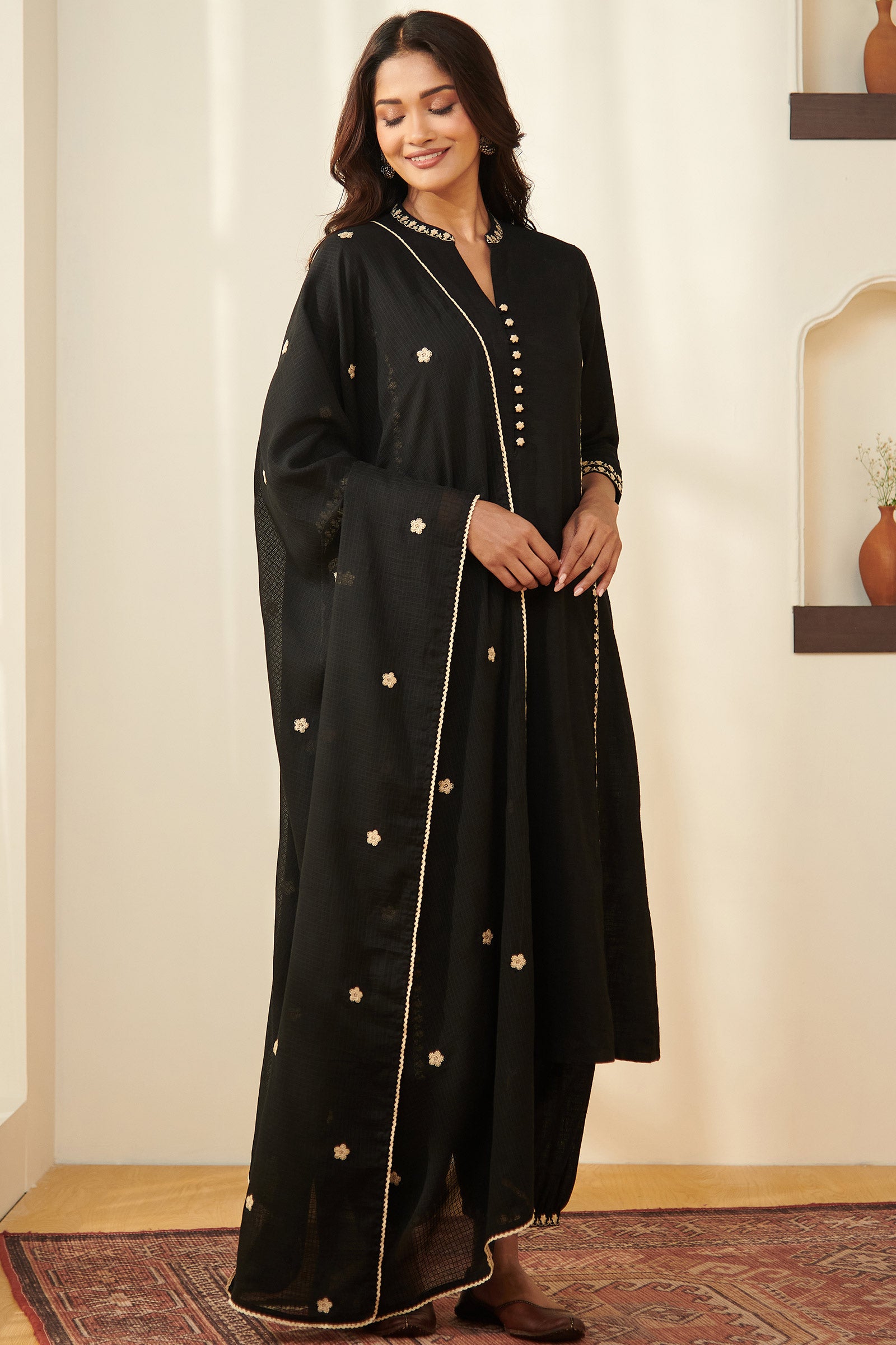 Mehraab Bahara Black Kurta