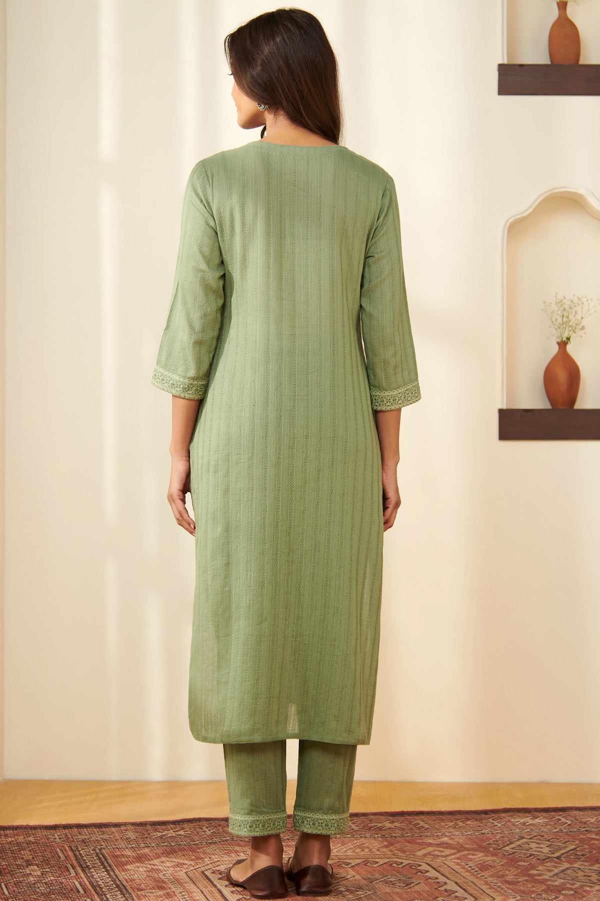 Mehraab Falak Green Kurta