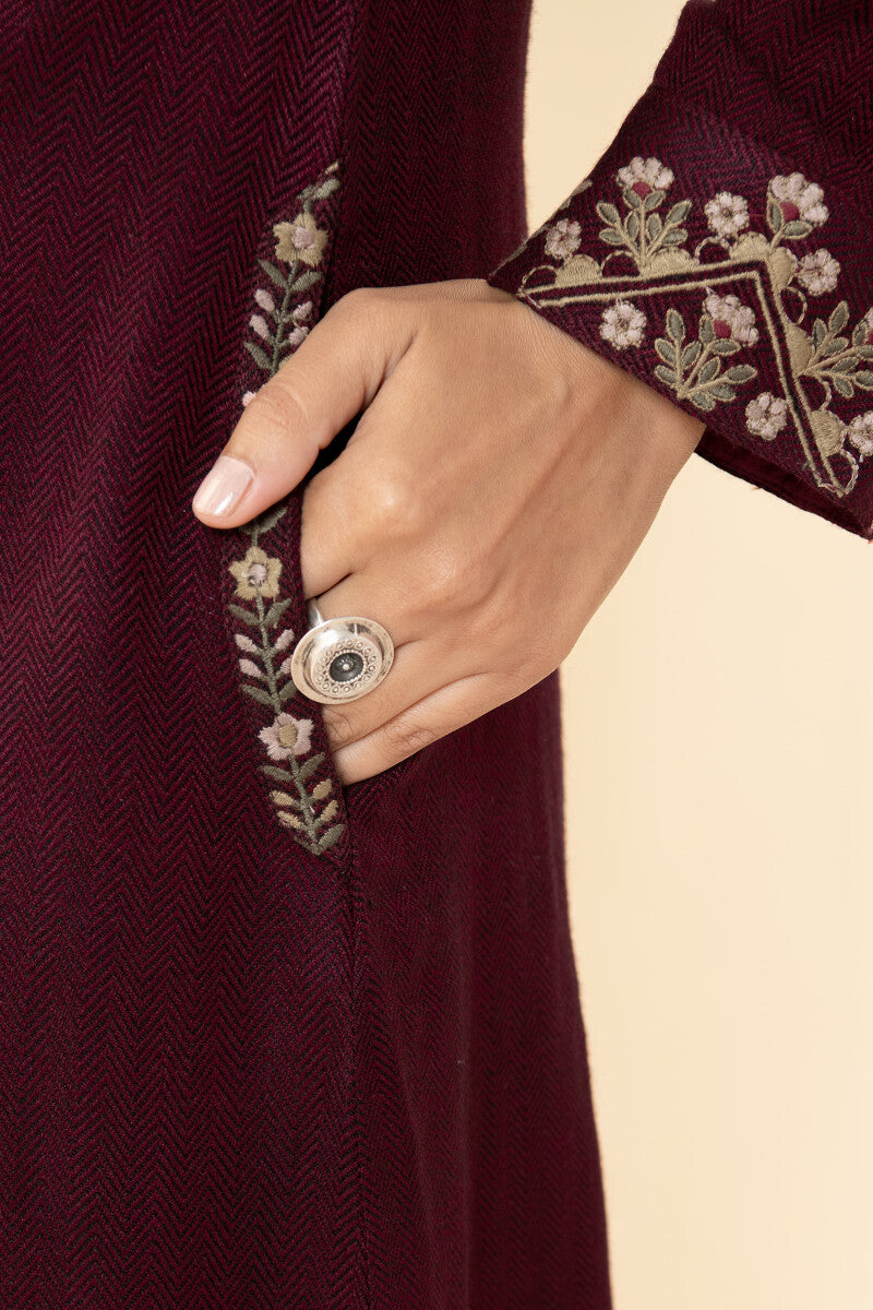Naadirah Layla Faux Wool Handloom Jacket