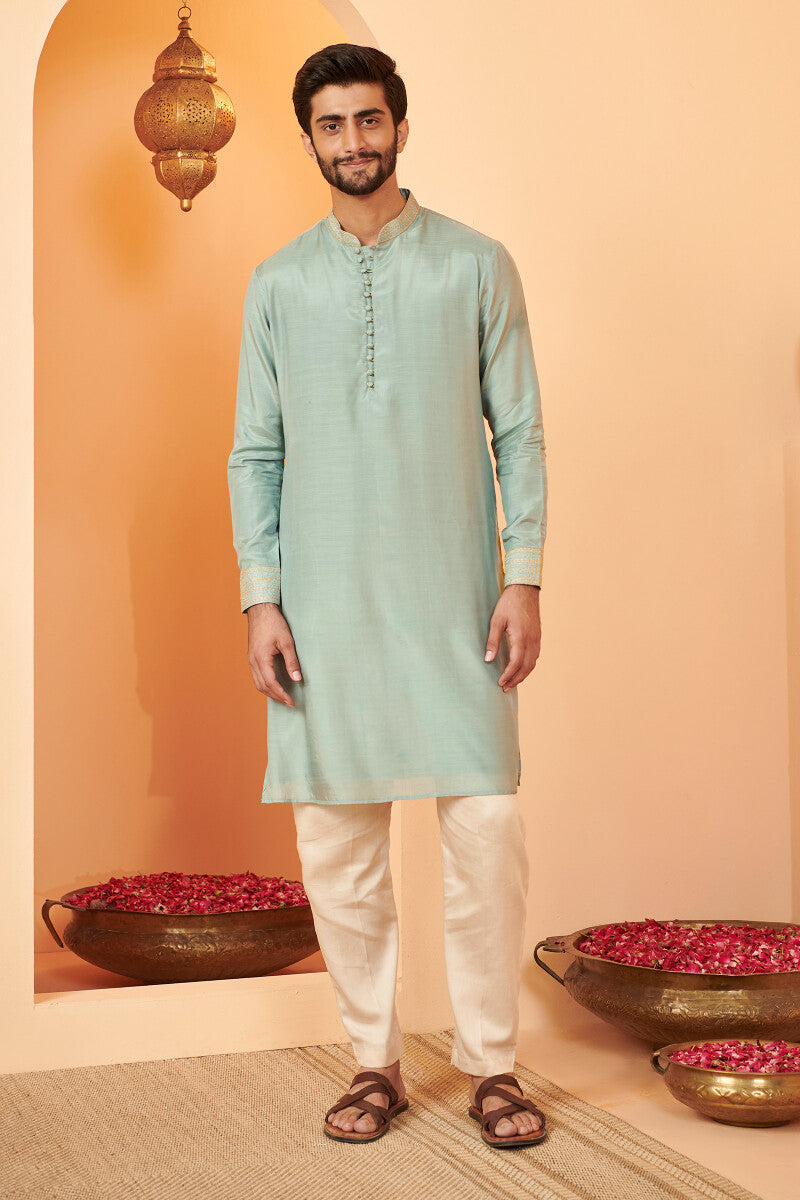 Shirin Rehan Sage Blue Modal Kurta