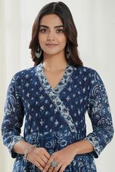Gauhar Arya Indigo Chanderi Kurta